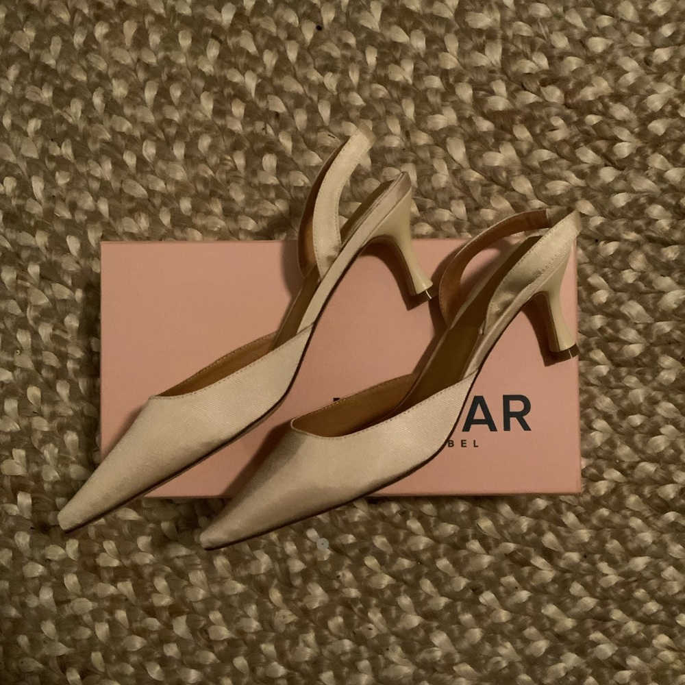 Brand new cream slingback heels